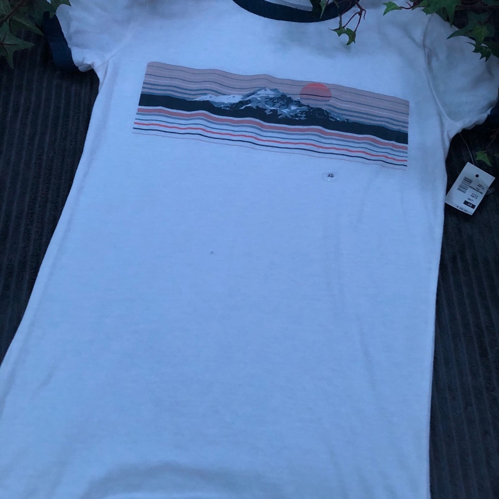 White graphic tee